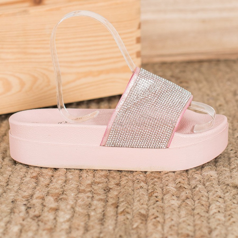 SHELOVET Tofflor På Plattformen rosa 1