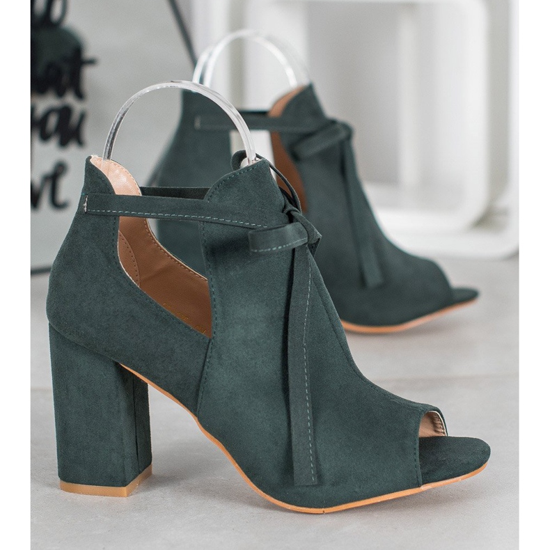 Tied Open VINCEZA stövlar grön 1