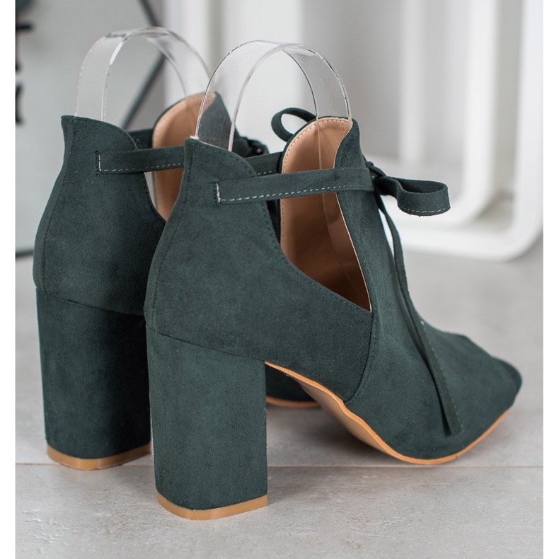 Tied Open VINCEZA stövlar grön 2