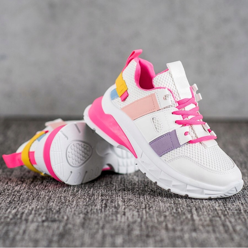 Seastar Färgglada sneakers med mesh vit mångfärgad 1