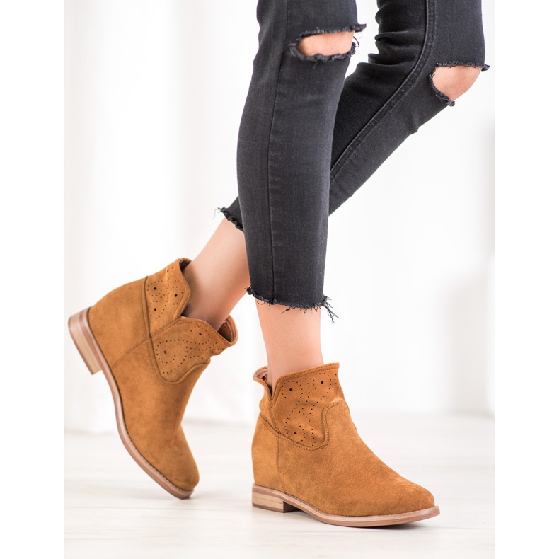 Seastar Stövlar med öppet mönster brun 2