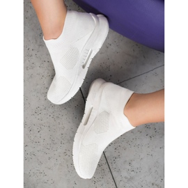 SHELOVET Textil Slip On Shoes vit 1