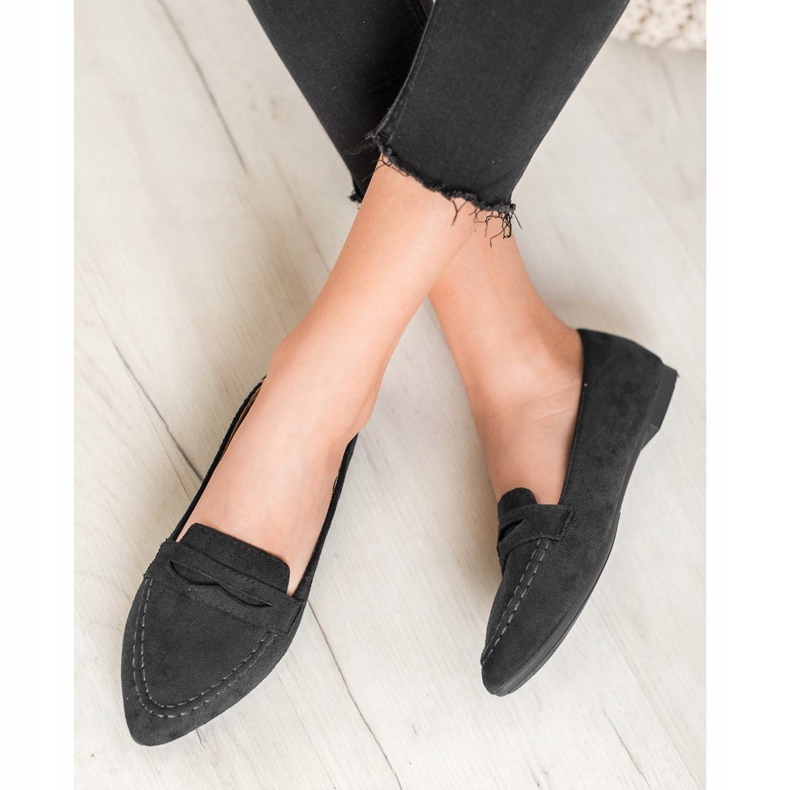 Best Shoes Mocka Loafers I Spitz svart 2