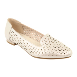 M.Daszyński Lords golden ballerinas Daszyński SA151 brun grå 1