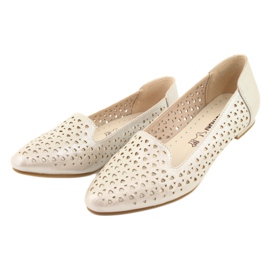 M.Daszyński Lords golden ballerinas Daszyński SA151 brun grå 3