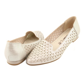 M.Daszyński Lords golden ballerinas Daszyński SA151 brun grå 4