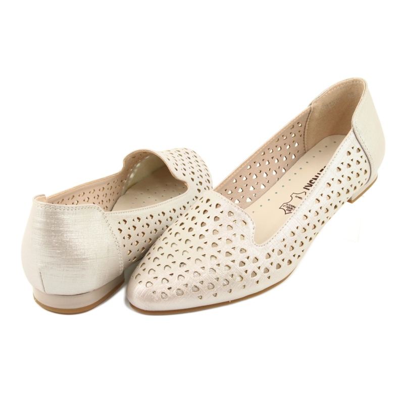 M.Daszyński Lords golden ballerinas Daszyński SA151 brun grå 4