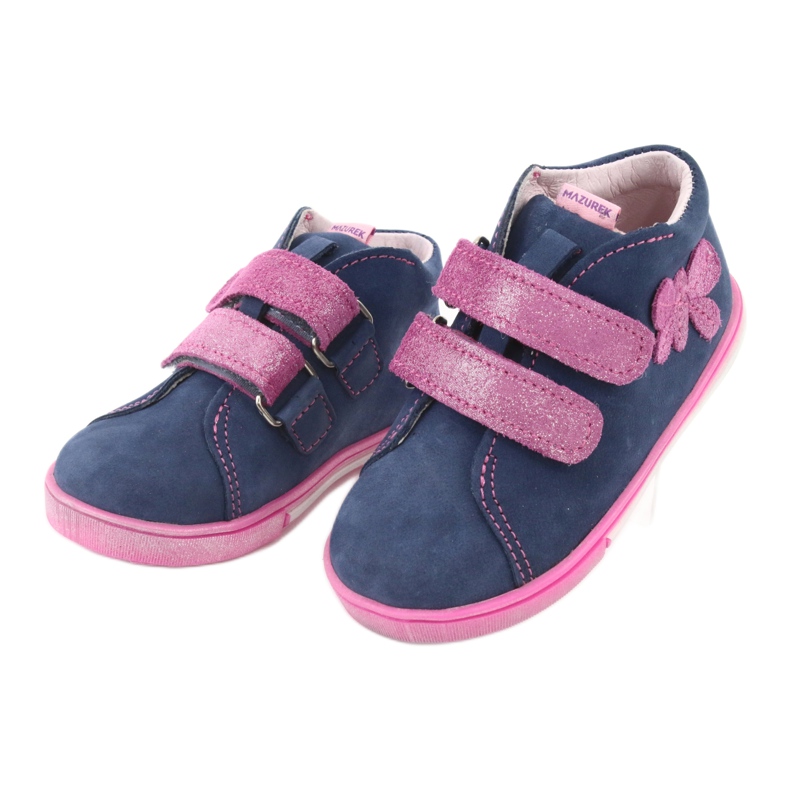 Mazurek 264 MOTOR -NAVY/PINK BUTTERFLY SOOTS blå 3