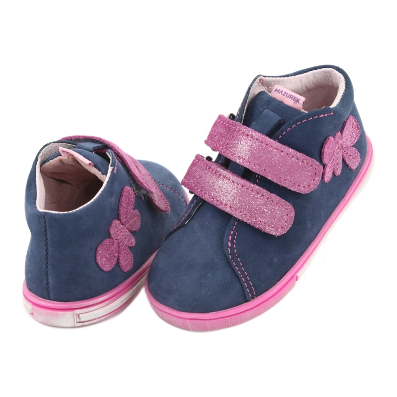 Mazurek 264 MOTOR -NAVY/PINK BUTTERFLY SOOTS blå 4
