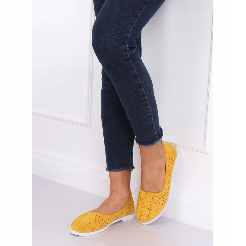 Honey openwork ballerinas ZA02P Gul 2