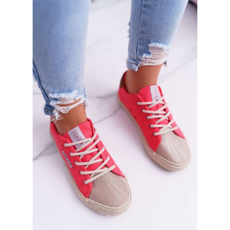 Cross Jeans Rosa kvinnors sneakers CrossJeansDD2R4096 2