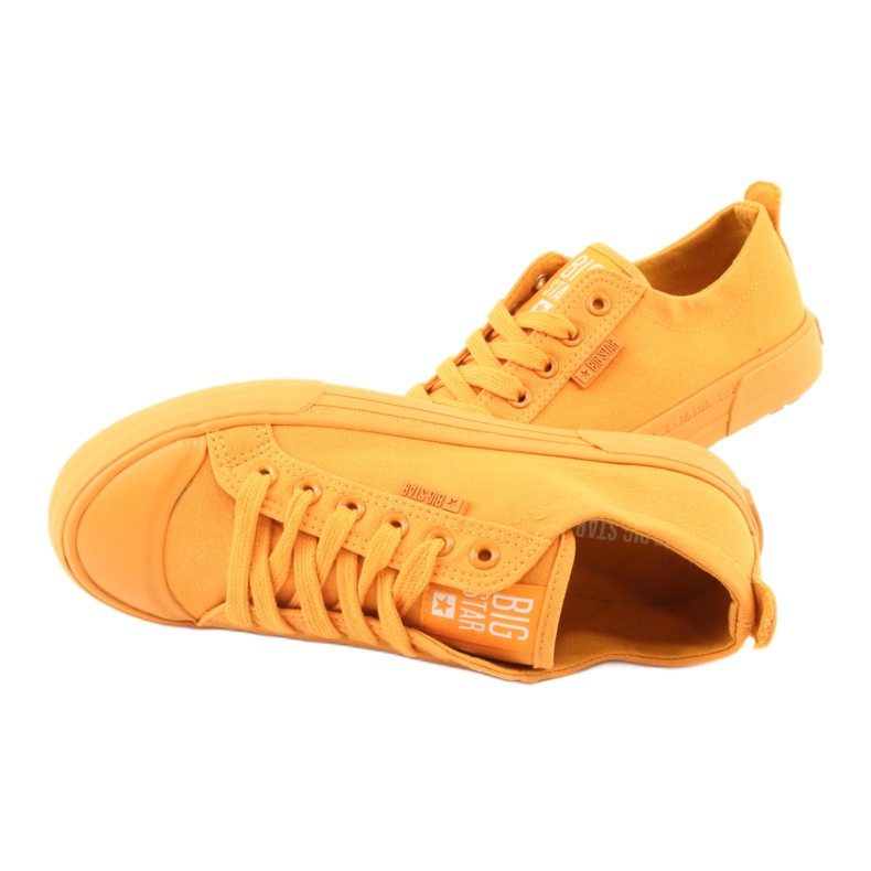 Yellow Big Star FF274A086 bundna sneakers gul 5