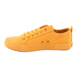 Yellow Big Star FF274A086 bundna sneakers gul 2