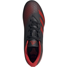 Adidas Predator 20.4 Tf EE9585 fotbollsskor svart, rött svart 1