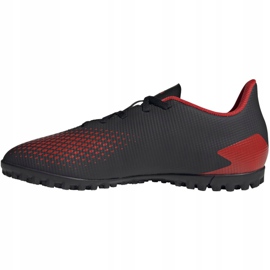 Adidas Predator 20.4 Tf EE9585 fotbollsskor svart, rött svart 2