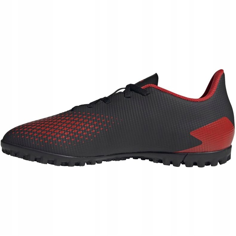 Adidas Predator 20.4 Tf EE9585 fotbollsskor svart, rött svart 2