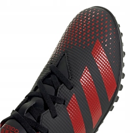 Adidas Predator 20.4 Tf EE9585 fotbollsskor svart svart röd 3