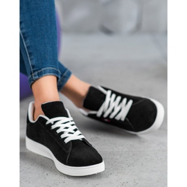 SHELOVET Bekväma ekoläder svart 2