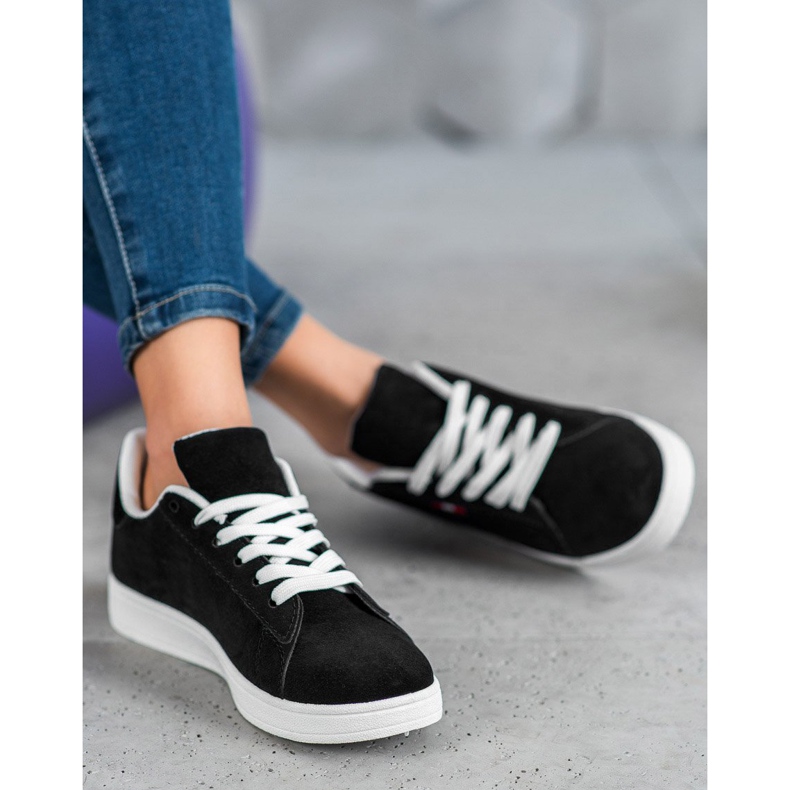 SHELOVET Bekväma ekoläder svart 2