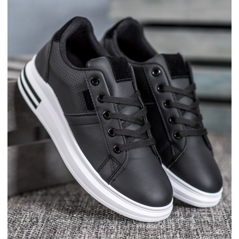 SHELOVET Trendiga svarta sportskor 1