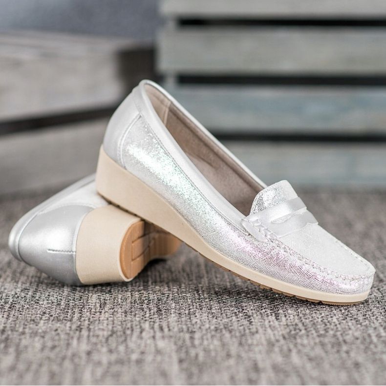 Comer Snygga loafers på plattformen grå 1