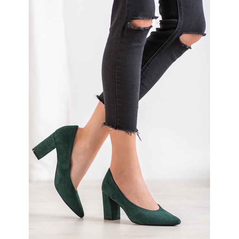 W. Potocki Pumpar med glitter grön 1