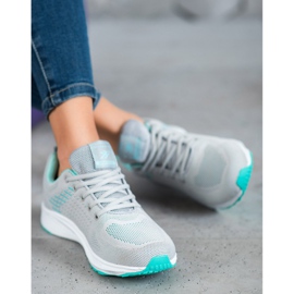 Ax Boxing Bekväma Openwork -sportskor grå grön 2