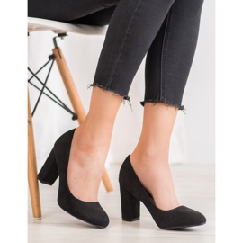 SHELOVET Klassiska pumpar på en pelare svart 1