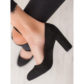 SHELOVET Klassiska pumpar på en pelare svart 2