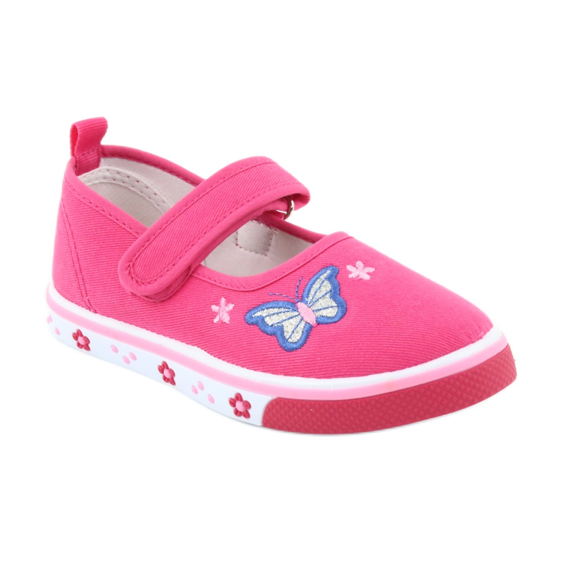 Atletico fjärilsballerinor med lädersula rosa 1