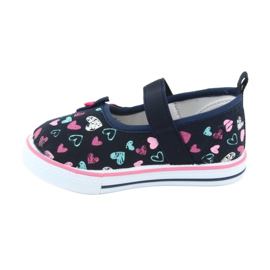 Ballerinas rosett Atletico läderinsats vit marinblå blå rosa 2