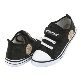 Sneakers med läderinsats Atletico BSM029 svart 4