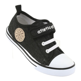 Sneakers med läderinsats Atletico BSM029 svart 1