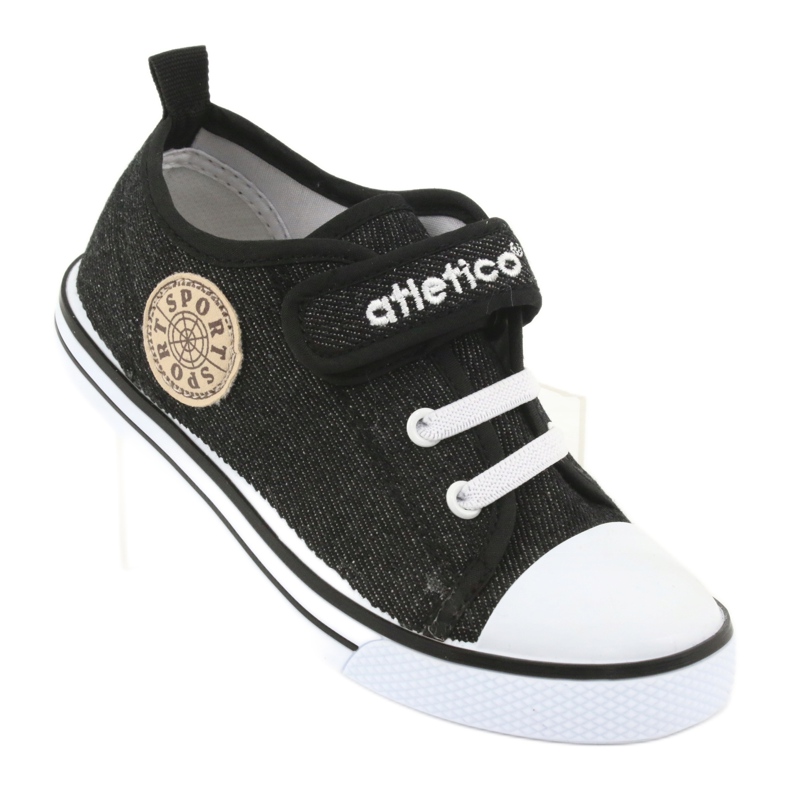 Sneakers med läderinsats Atletico BSM029 svart 1