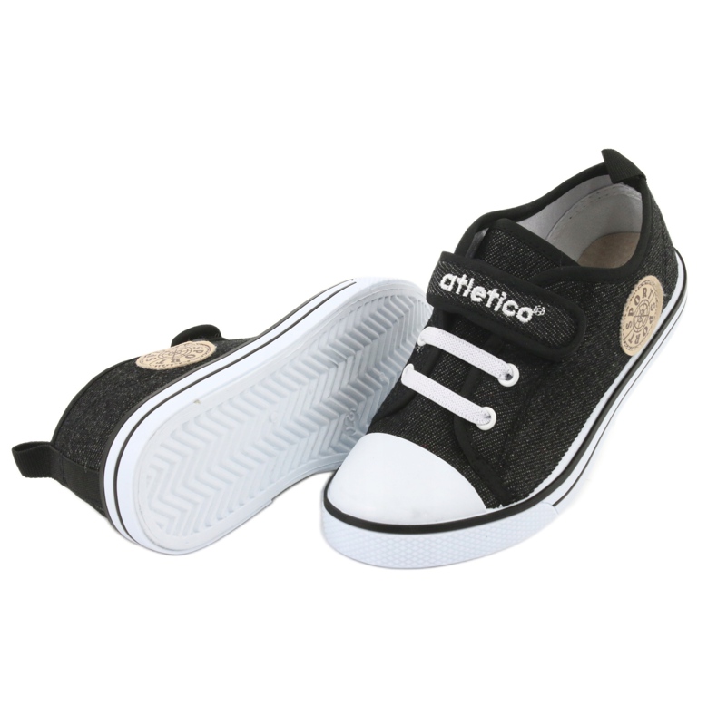 Sneakers med läderinsats Atletico BSM029 svart 5