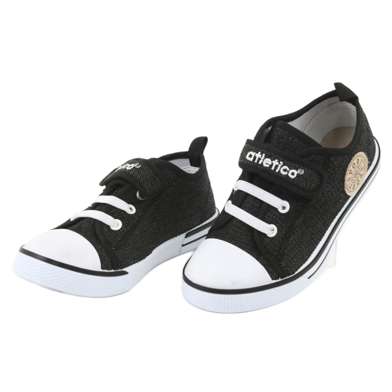 Sneakers med läderinsats Atletico BSM029 svart 3