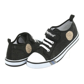 Sneakers med läderinsats Atletico BSM029 svart 4