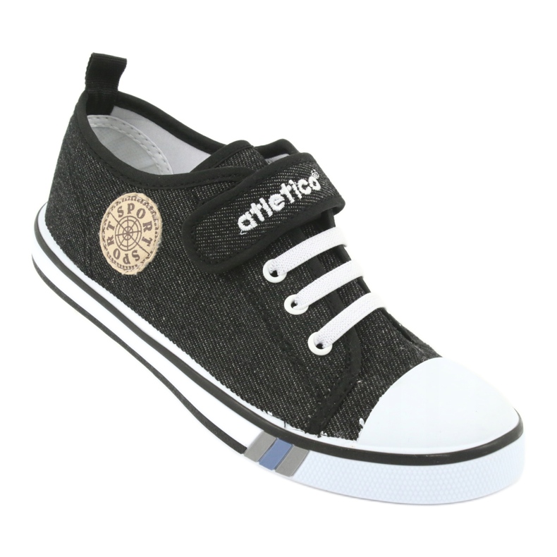 Sneakers med läderinsats Atletico BSM029 svart 1