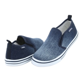 ATLETICO BAM060 denim slip-on sneakers för barn blå 3