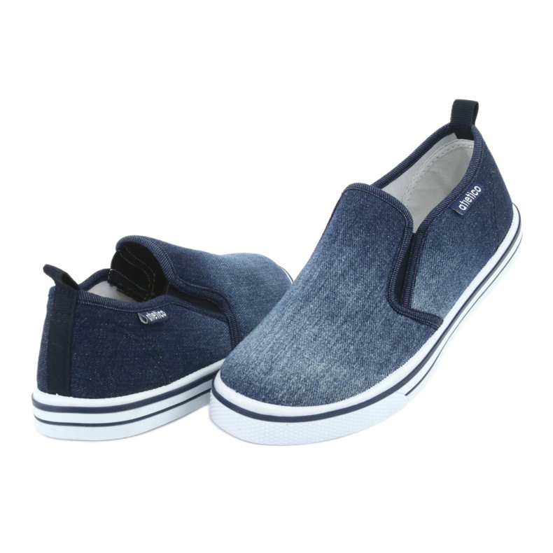 ATLETICO BAM060 denim slip-on sneakers för barn blå 3