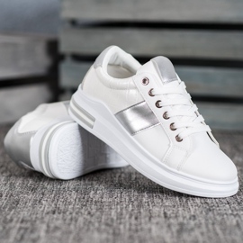 SHELOVET Snörade sportskor vit 2