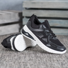 Ideal Shoes Knutna skor med mesh svart gul 2