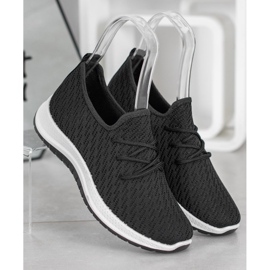 SHELOVET Svart Openwork sportsko 2