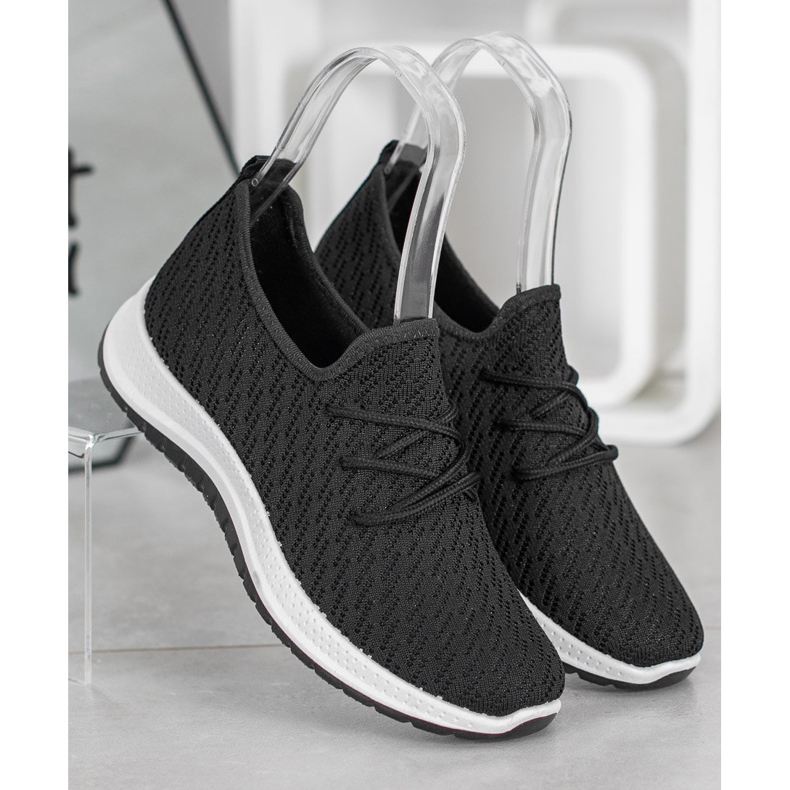 SHELOVET Svart Openwork sportsko 2