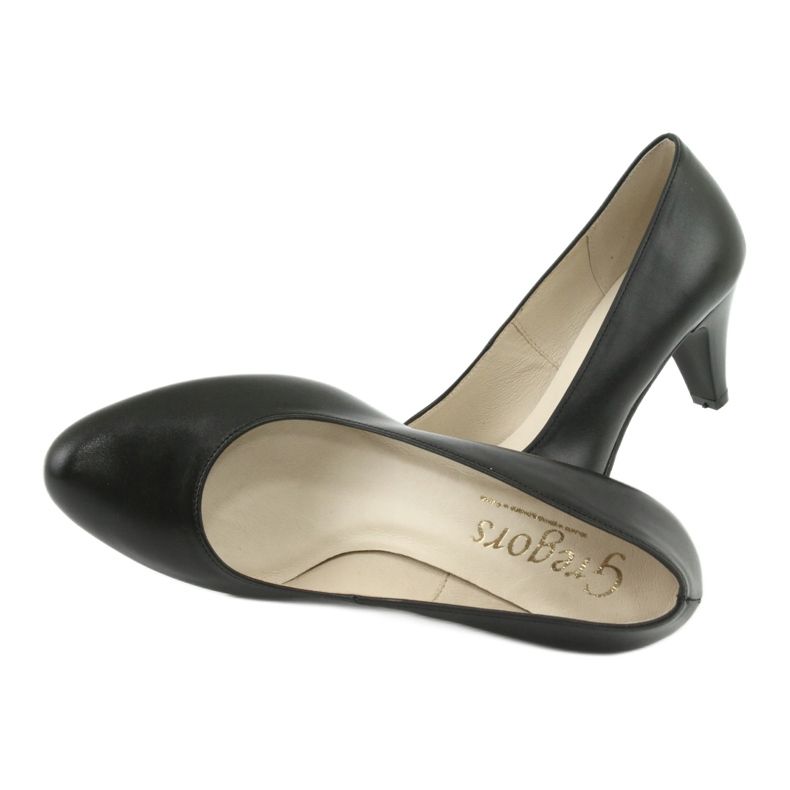 Gregors 465 business pumps i svart läder 5