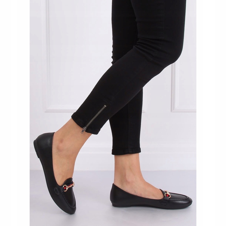 Svarta loafers 9F177 Svart 1