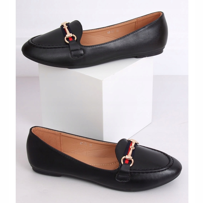 Svarta loafers 9F177 Svart 2