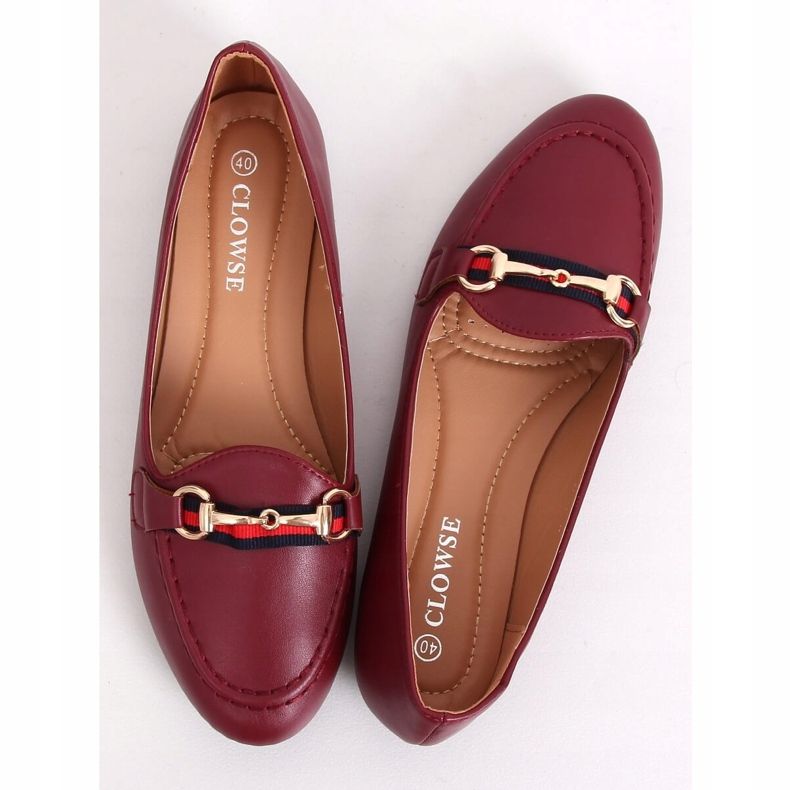 Claret loafers 9F177 Burgundy röd 2