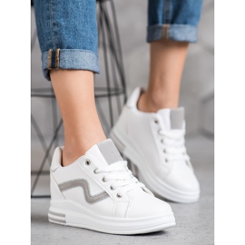 SHELOVET Sportskor med dold kil vit 2