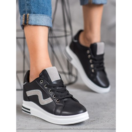 SHELOVET Sportskor med dold kil svart 1